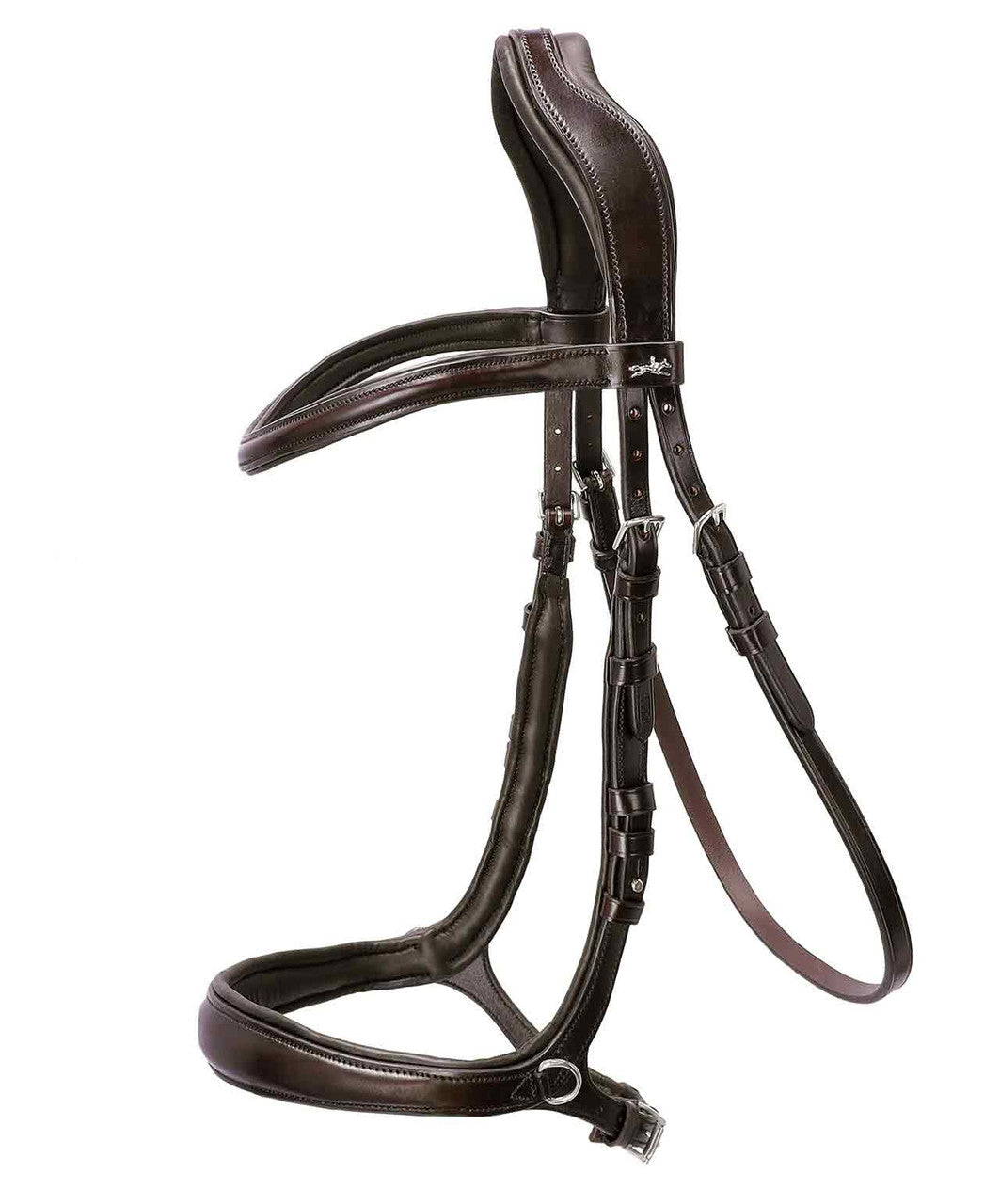 Equitus Theta Bitless Bridle, in Espresso Cream.