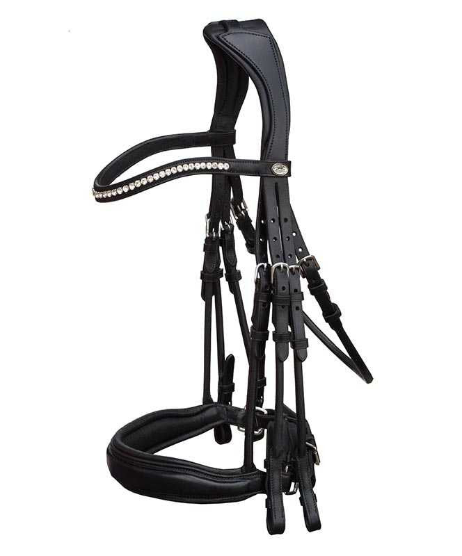 Schockemohle Sports Venice Weymouth with crystal browband.