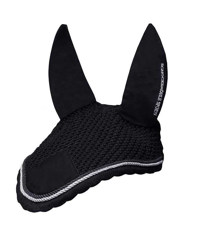 Schockemohle Sports Neo Star Fly Veil in Dark Navy.