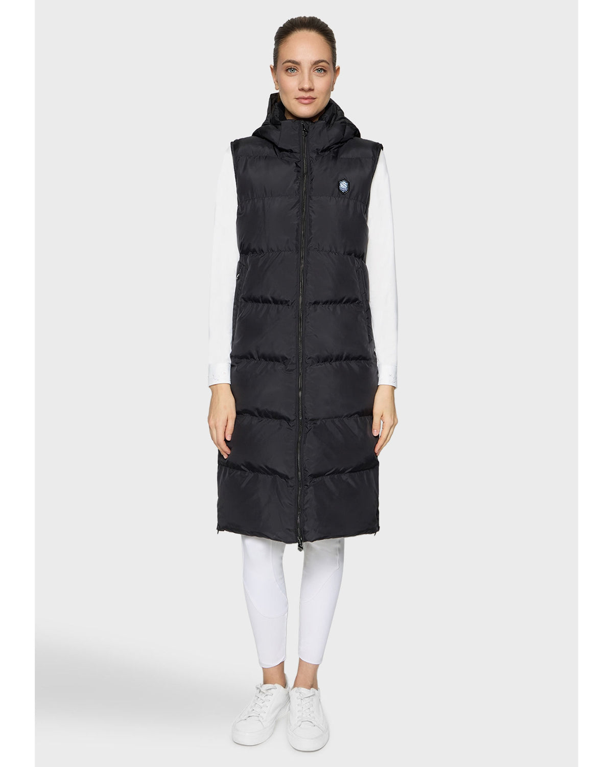 Samshield Elea Ladies Long Puffer Vest, Black. 