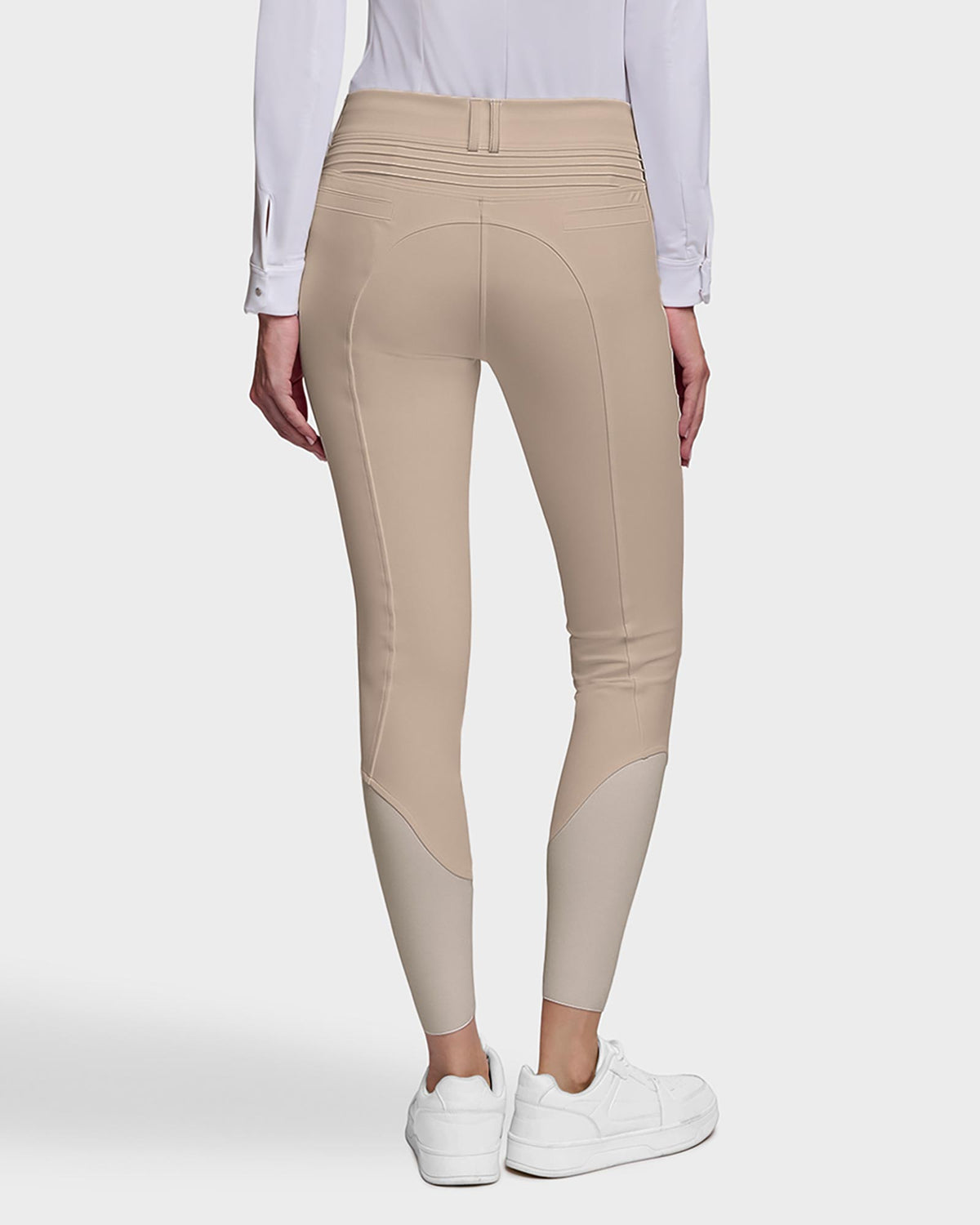 Samshield Chloe 3D Knee Grip Breech, Sand, back. 