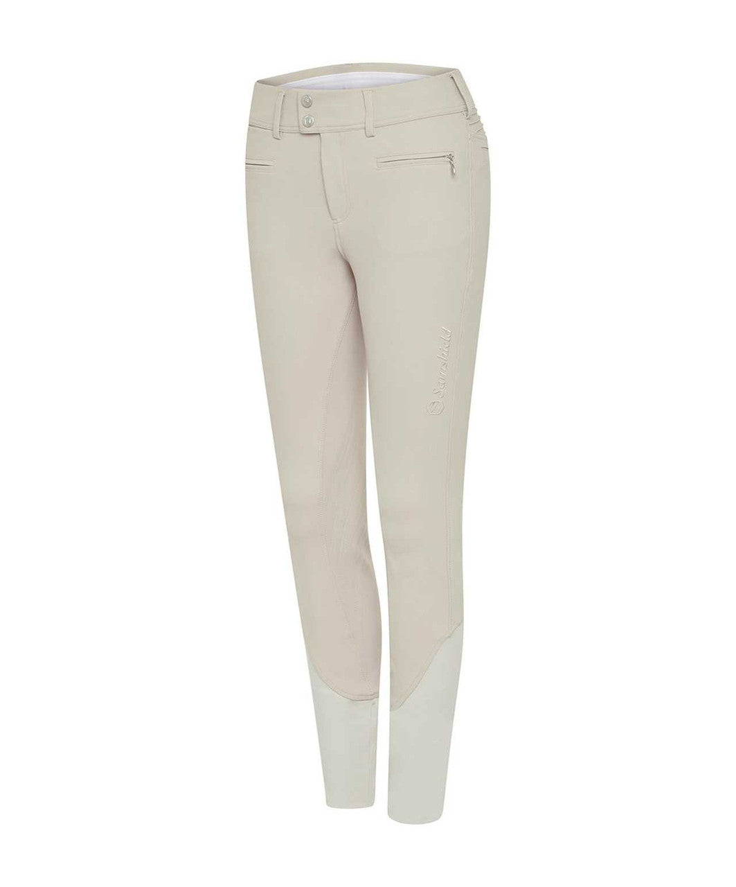 Samshield Chloe Embroidered Knee Patch Breech Tan, front.