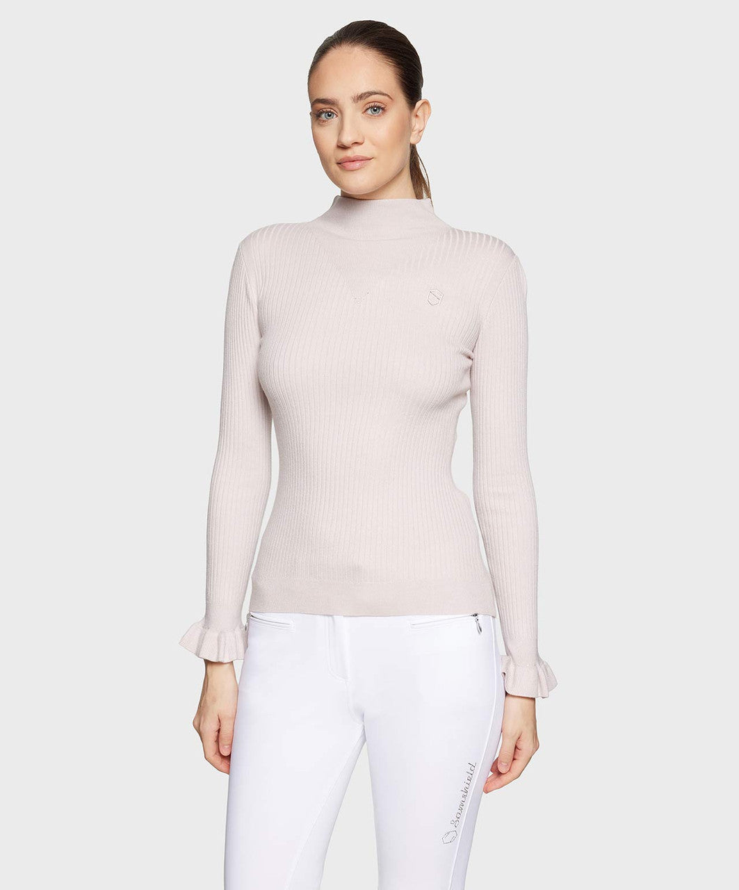 Samshield Lidia Ruffle Sweater FW25, Feather.