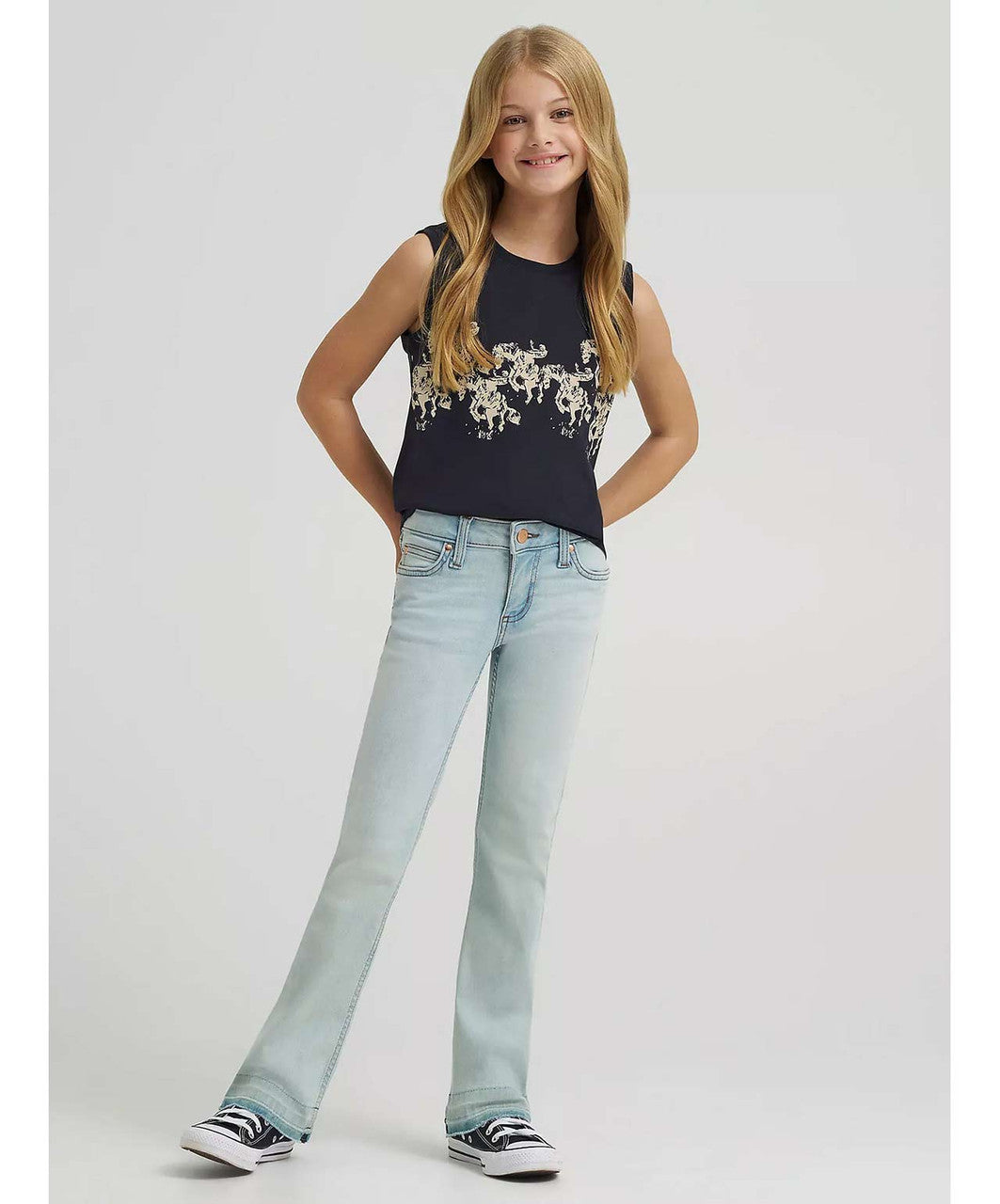 Wrangler X Lainey Wilson Girls Boot Hugger Jean.