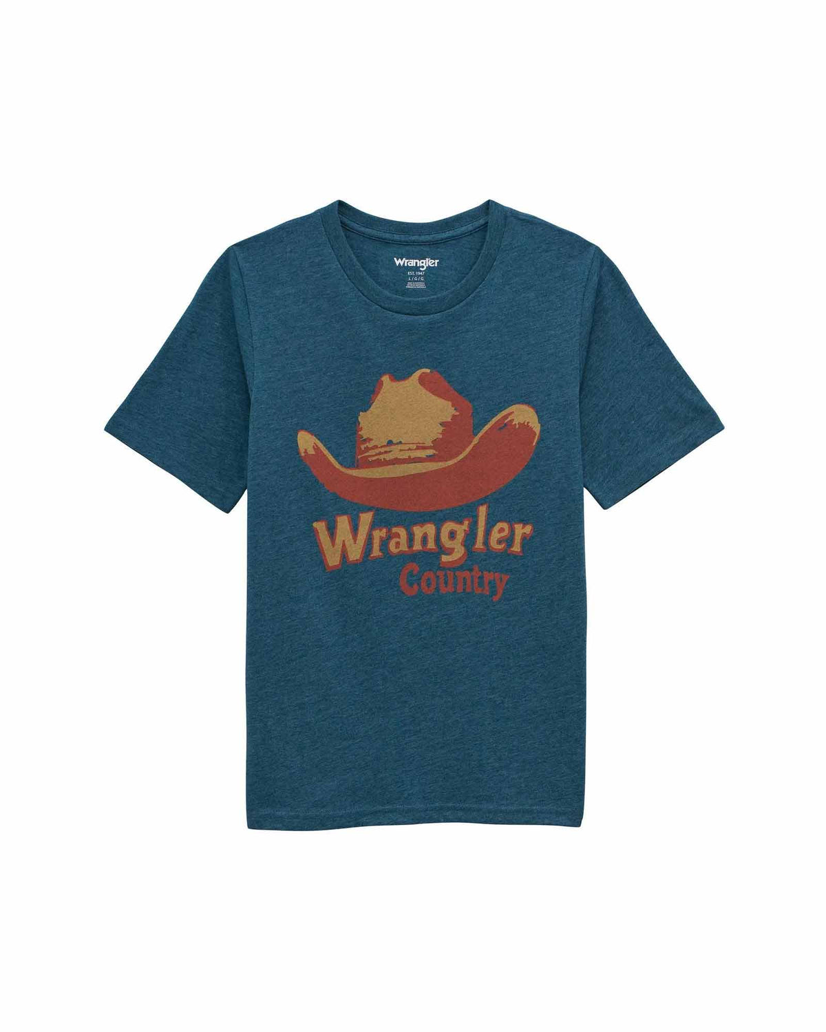 Wrangler Boys' Short Sleeve Graphic T-Shirt - Brimmed - Reflecting Pond Heather