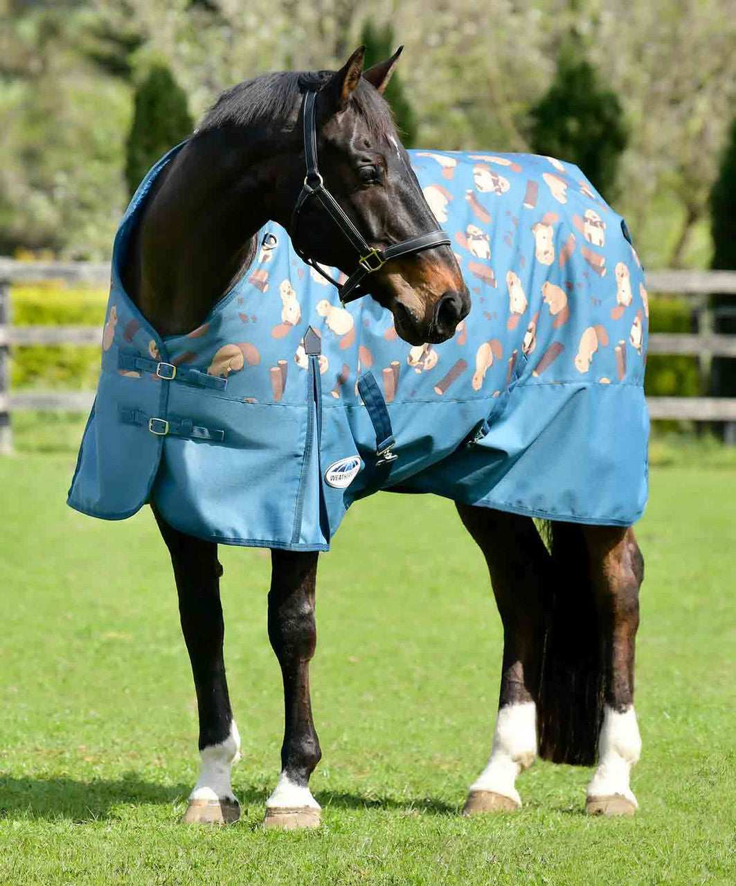 Weatherbeeta Comfitec Essential Standard Neck Lite Turnout, Beaver Print.