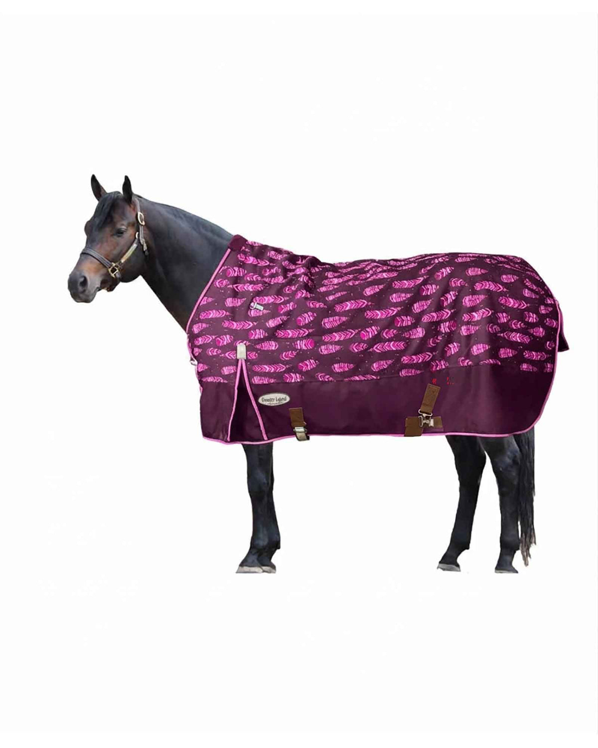 Country Legend 1200D 300G Winter Turnout Blanket, Purple Feather