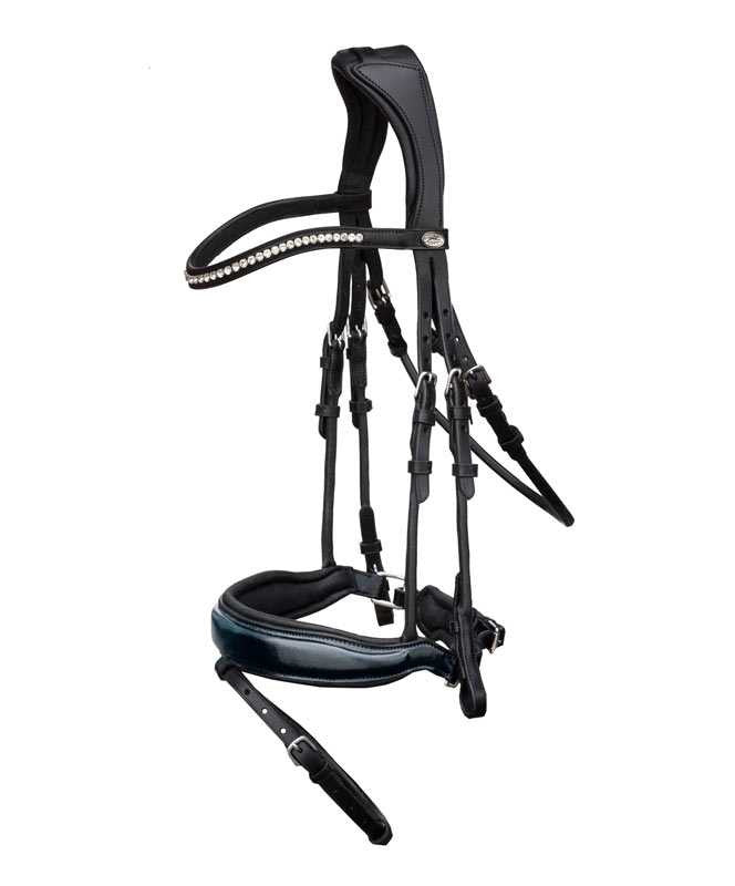 Schockemohle Malibu Anatomic Bridle in Black Patent.